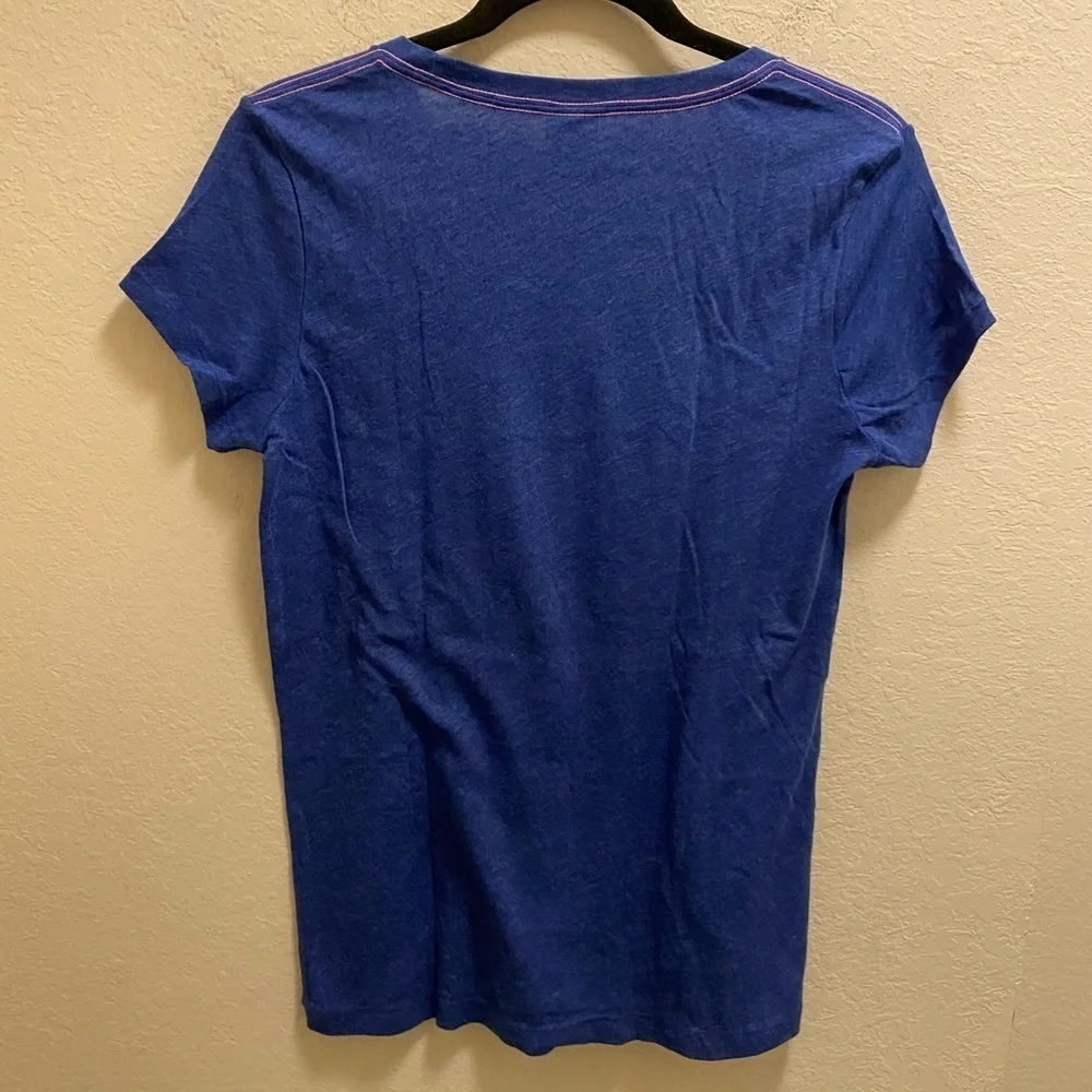 Victoria’s Secret Pink Vintage Blue & Yellow Football Graphic Tee Size L New